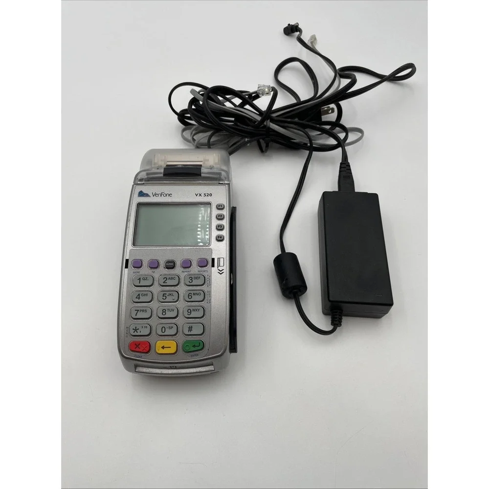 Verifone Vx520  CTLS Dual Com Terminal Credit Card Terminal UNTESTED